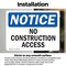 Signmission No Construction Access OSHA Notice Sign, Vinyl Decal, 10in W x 7in L, 2PK OS-2PACK-NS-D-710-L-14464 - alternate 5